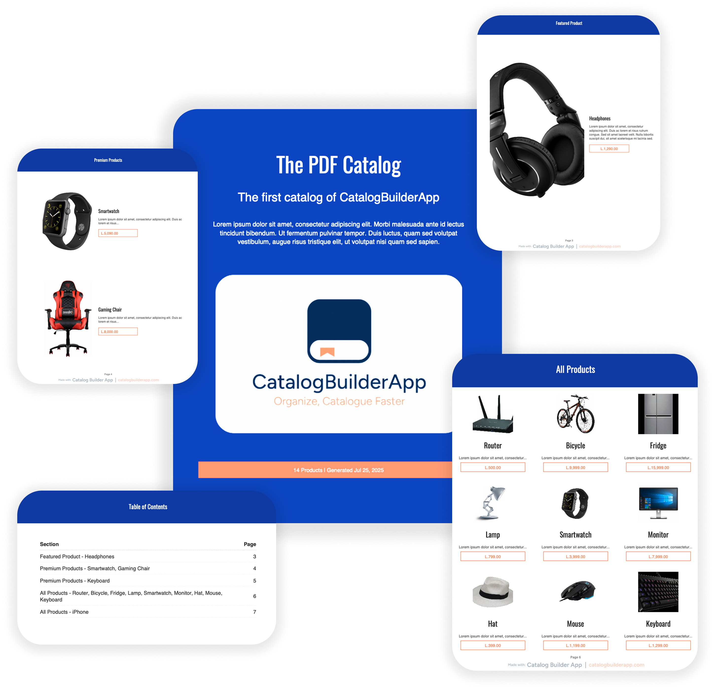 Professional catalog design mockup
