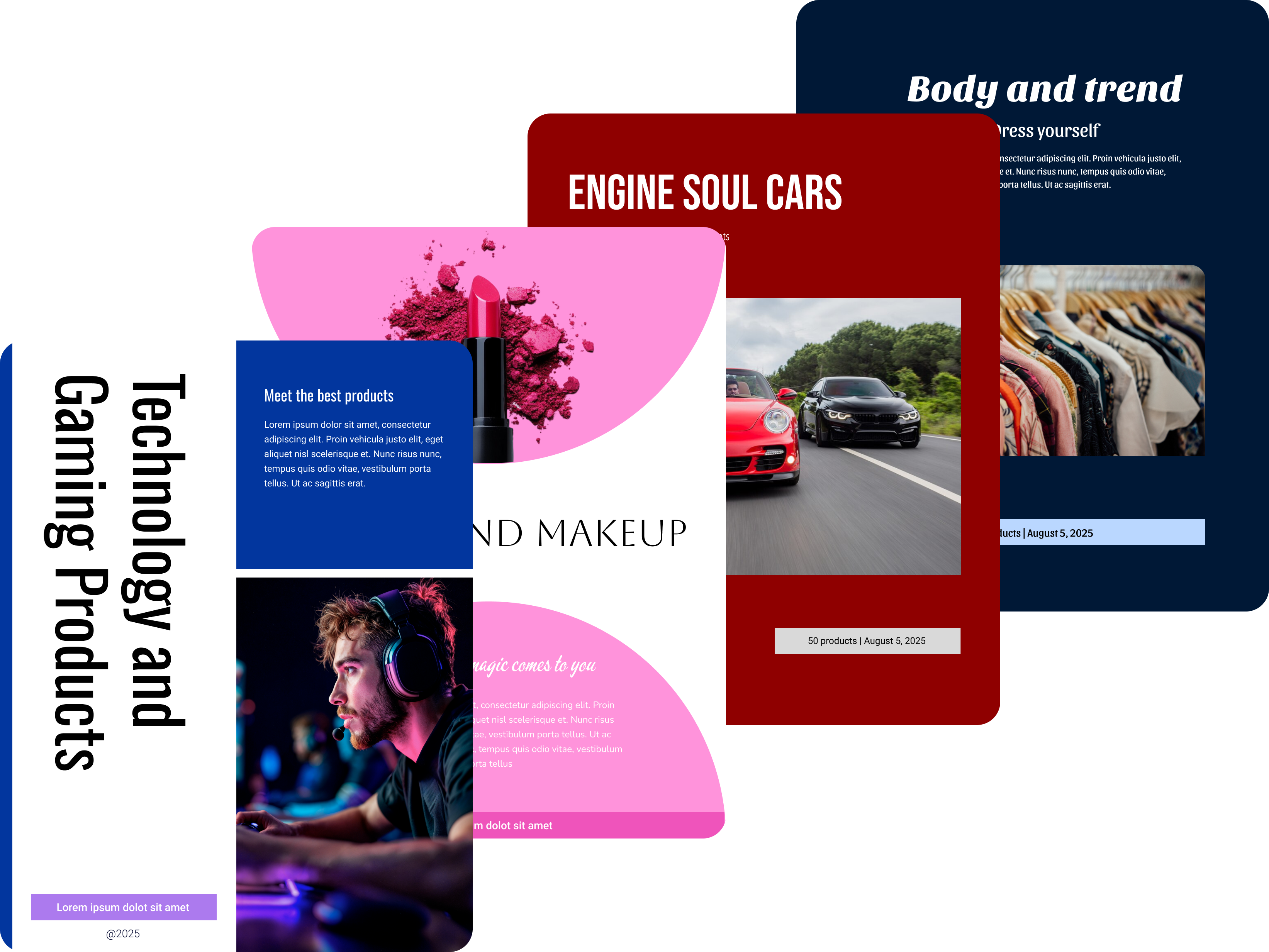 Professional catalog design mockup