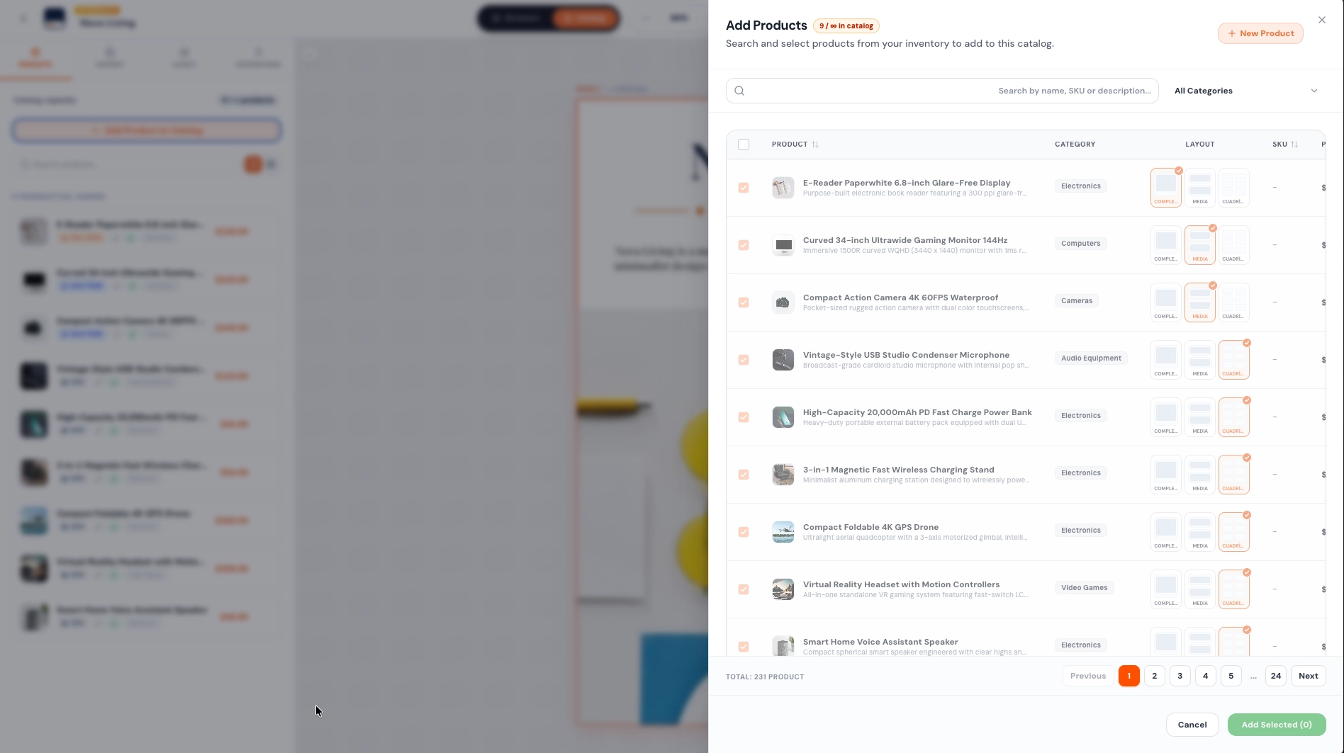 Manage your products directly on the editor